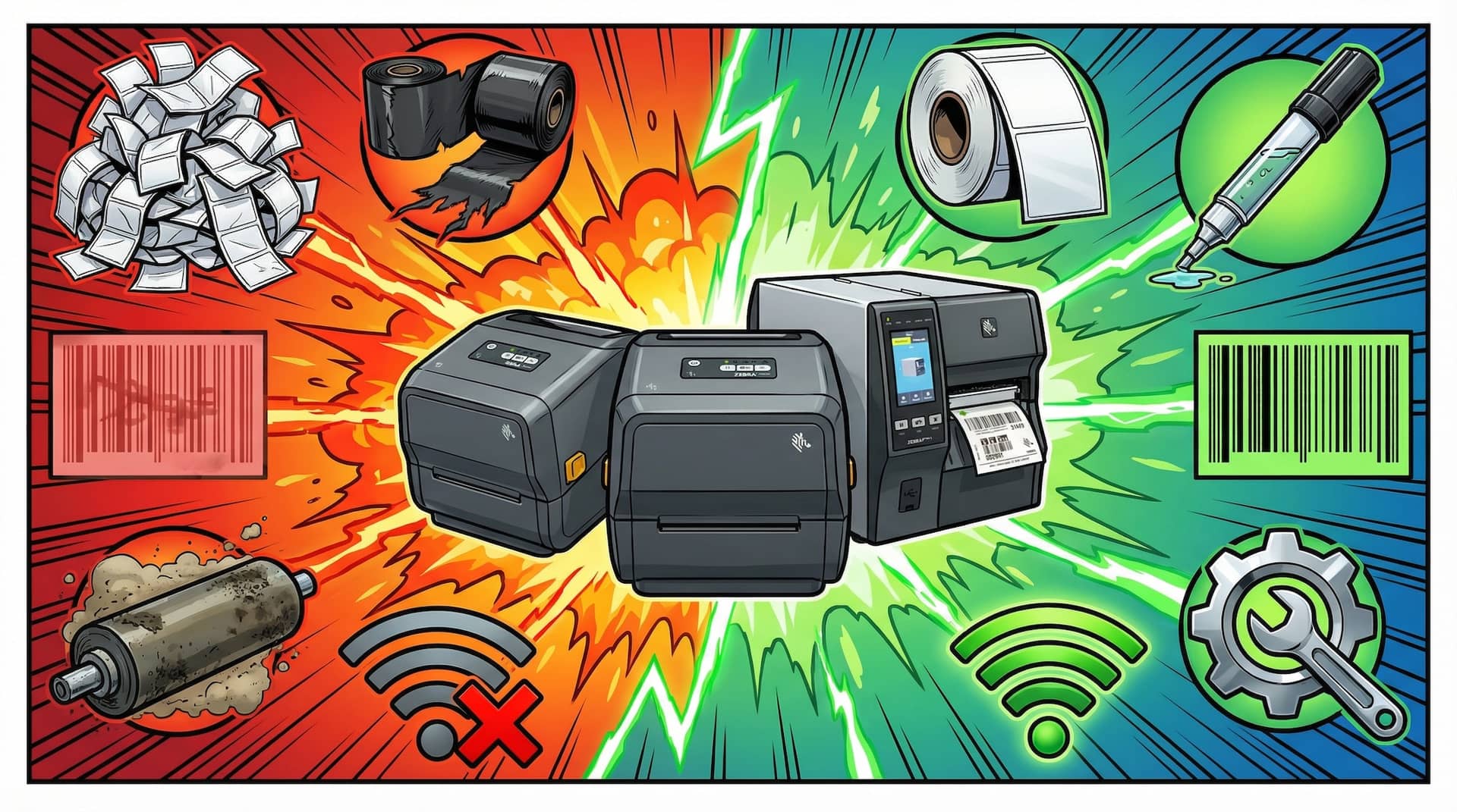 Najczęstsze awarie drukarek Zebra - TOP 10 problemów i rozwiązań